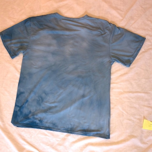 Last One Novelty Tie Dye T-shirt Size M Short sleeve Blue Crew Neck NWT - Picture 4 of 4